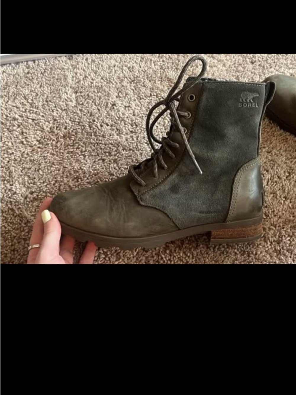 Sorel Black Women's Boot Interior Label Detail